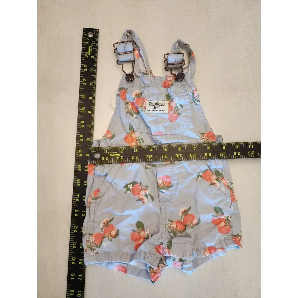 Oshkosh B'Gosh Baby Peach Overalls SZ 12 Months Play